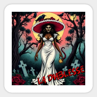LA DIABLESSE / JABLESSE – FULL COLOUR – FETERS AND LIMERS – CARIBBEAN FOLKLORE EVENT DJ GEAR Sticker
